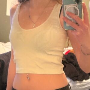 ‼️4/$20‼️Women's White Ribbed Tank Top